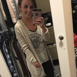 Target tan long sweater with pockets